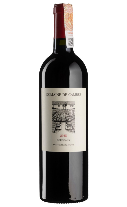 Wine Domaine De Cambes Bordeaux 2015