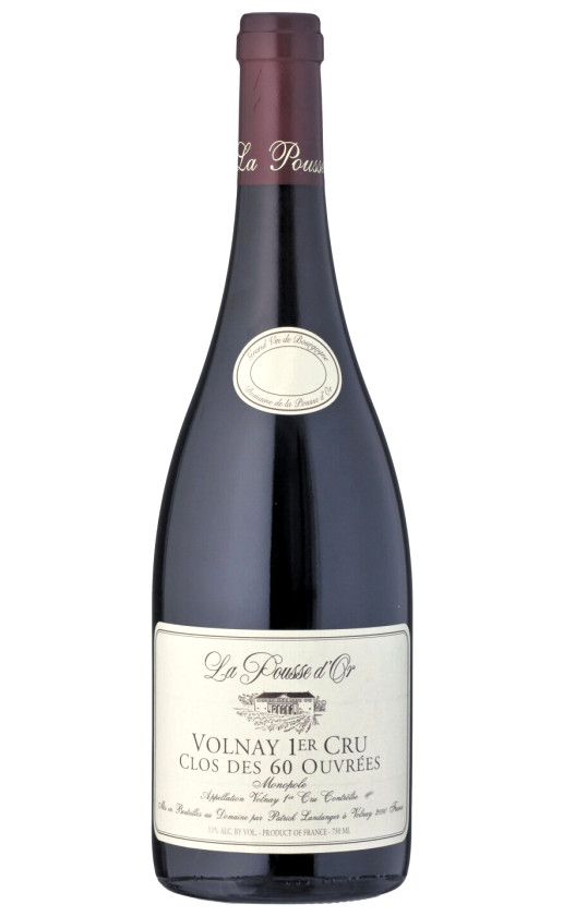 Wine Domaine De La Pousse Dor Volnay 1 Er Cru Clos Des 60 Ouvrees 2009