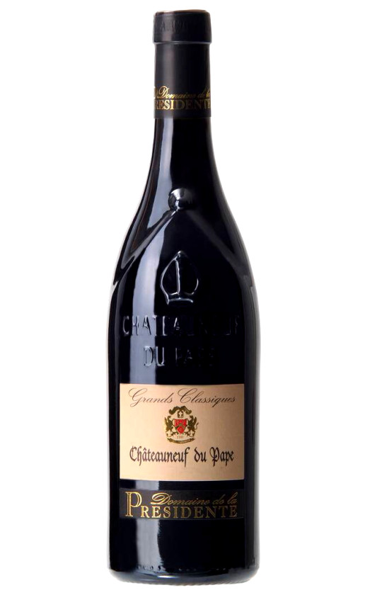 Вино Domaine de la Presidente Grands Classiques Rouge Chateauneuf-du-Pape 2012