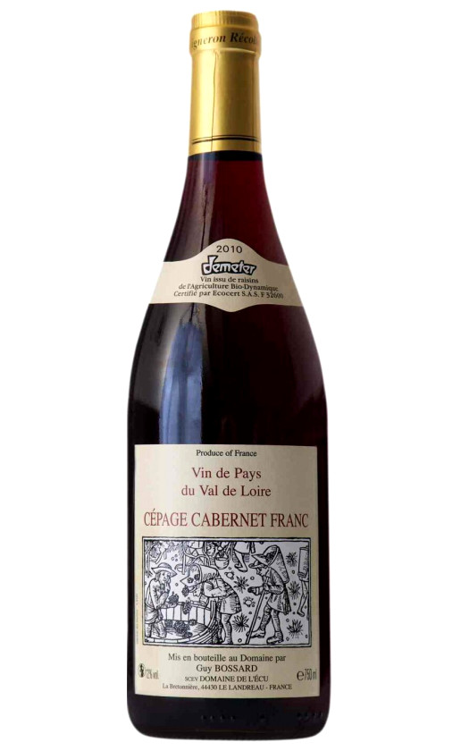 Wine Domaine De Lecu Cepage Cabernet Franc 2010