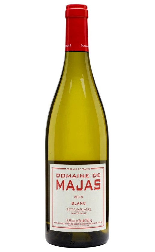 Wine Domaine De Majas Blanc Cotes Catalanes 2016
