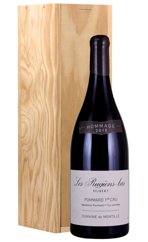 Вино Domaine de Montille Pommard 1er Cru Les Rugiens-Bas Hubert 2015 wooden box