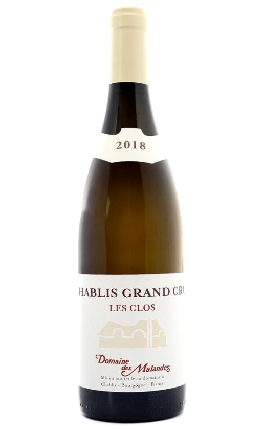 Вино Domaine des Malandes Chablis Grand Cru Les Clos 2018