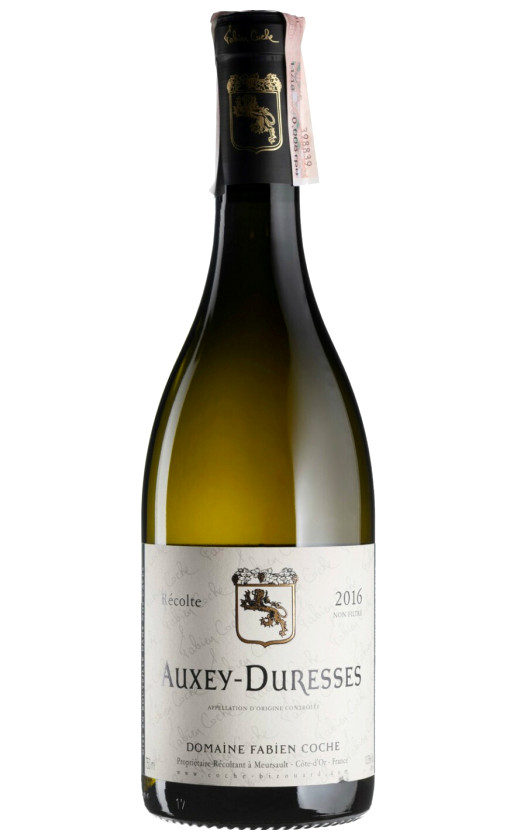 Wine Domaine Fabien Coche Auxey Duresses Blanc 2016