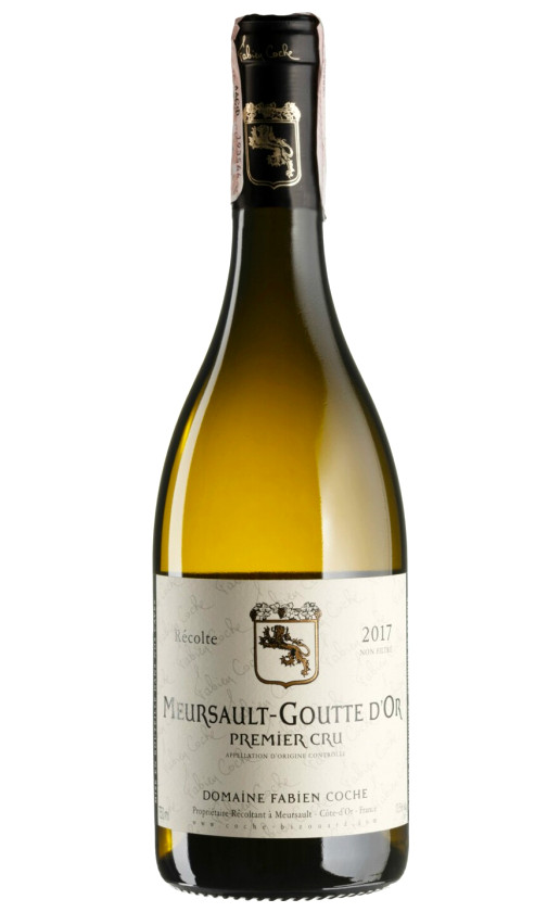 Вино Domaine Fabien Coche Meursault-Goutte d'Or Premier Cru 2017