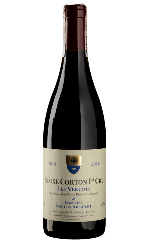 Вино Domaine Follin-Arbelet Aloxe-Corton 1er Cru Les Vercots 2018