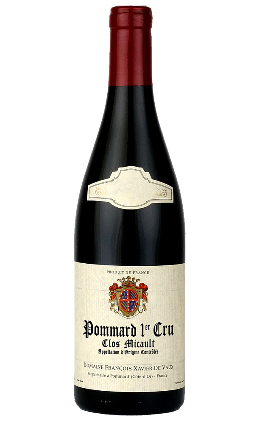 Wine Domaine Francois Xavier De Vaux Pommard 1Er Cru Clos Micault 2011