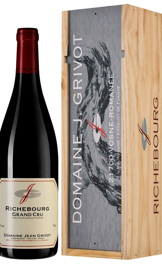 Wine Domaine Jean Grivot Richebourg Grand Cru 2015 Wooden Box