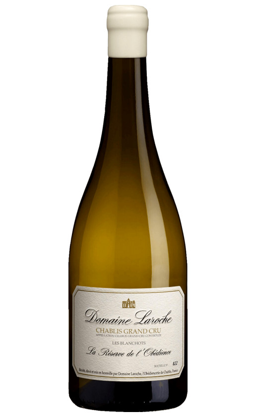 Wine Domaine Laroche Chablis Grand Cru Les Blanchots Reserve De Lobedience 2016