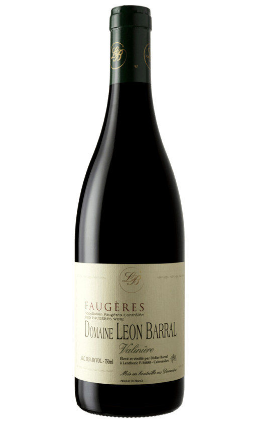 Wine Domaine Leon Barral Valiniere Faugeres 2015