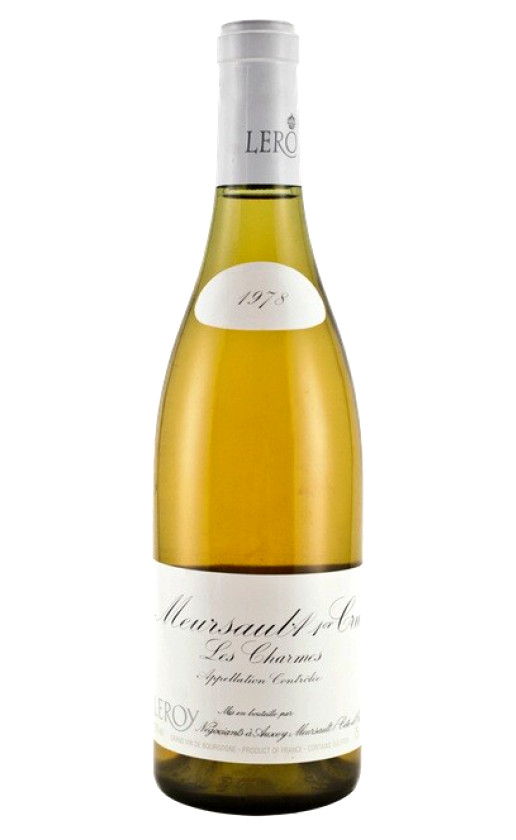 Wine Domaine Leroy Meursault Premier Cru Les Charmes 1978