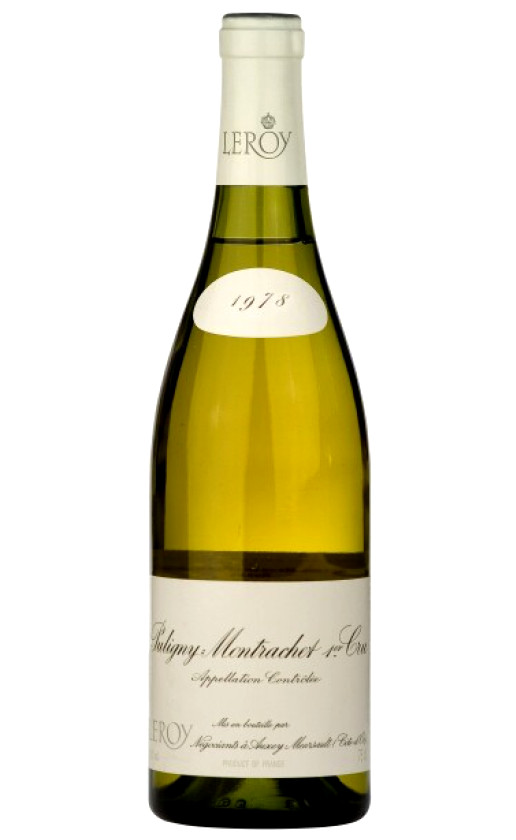 Wine Domaine Leroy Puligny Montrachet 1 Er Cru Champ Gain 1978
