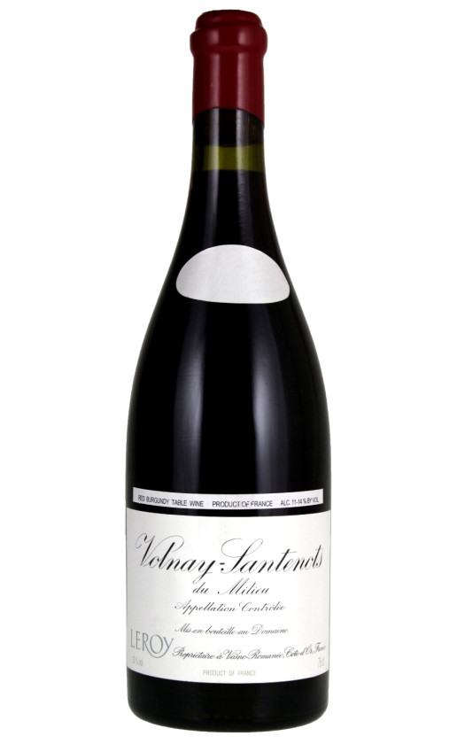 Wine Domaine Leroy Volnay Santenots Du Milieu 2011