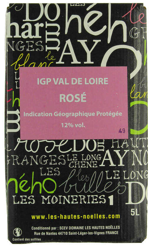 Domaine Les Hautes Noelles Rose Val de Loire 2018 bag-in-box