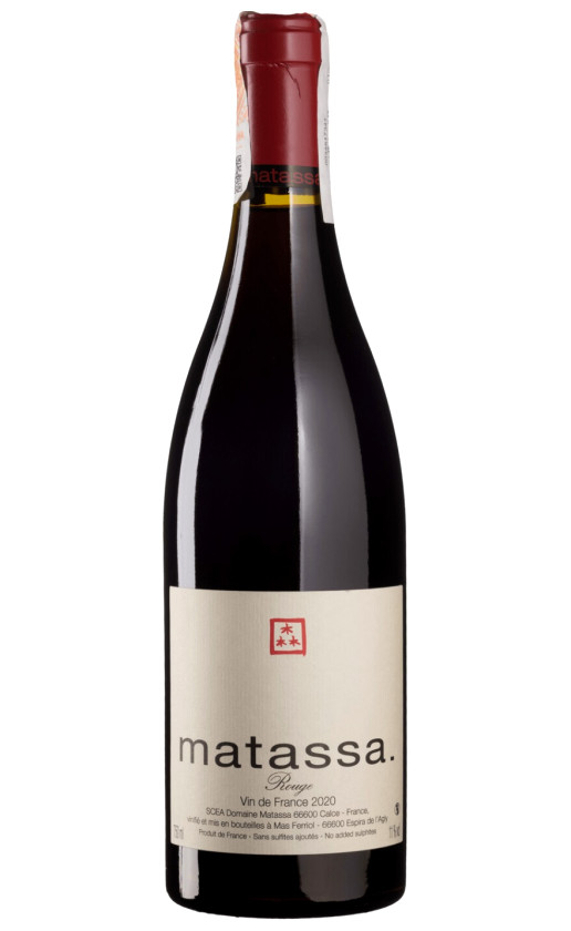 Wine Domaine Matassa Matassa Rouge Cotes Catalanes 2020