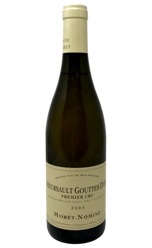 Wine Domaine Moret Nomine Meursault Gouttes Dor Premier Cru 2008