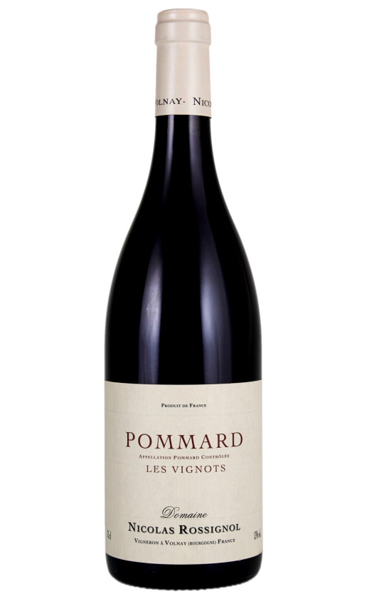 Вино Domaine Nicolas Rossignol Pommard Les Vignots 2016