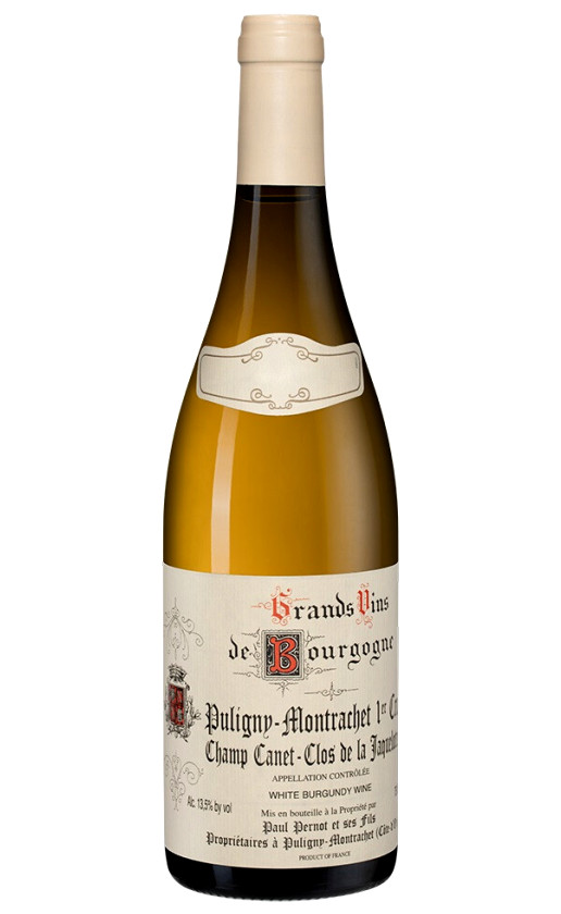 Wine Domaine Paul Pernot Fils Puligny Montrachet 1Er Cru Champ Canet Clos De La Jaquelotte 2018