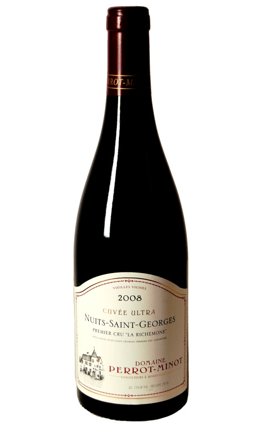Wine Domaine Perrot Minot Nuits Saint Georges Premier Cru La Richemone Cuvee Ultra Vielles Vignes 2008
