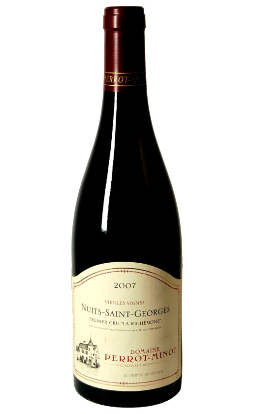 Wine Domaine Perrot Minot Nuits Saint Georges Premier Cru La Richemone Vielles Vignes 2007