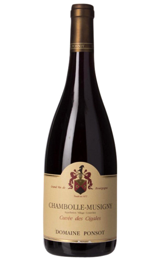 Wine Domaine Ponsot Chambolle Musigny Cuvee Des Cigales 2015