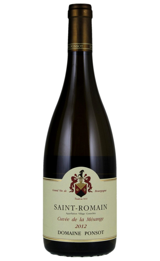 Wine Domaine Ponsot Saint Romain Cuvee De La Mesange 2012