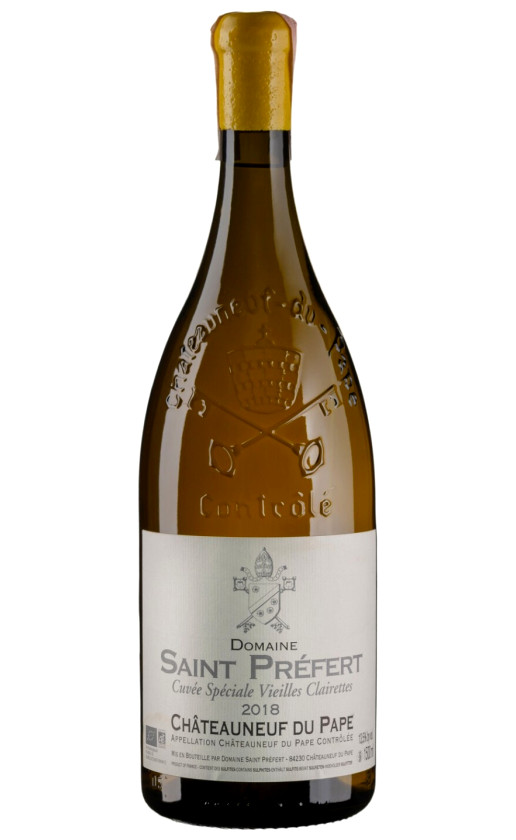 Вино Domaine Saint-Prefert Cuvee Speciale Vieilles Clairettes Chateauneuf du Pape 2018