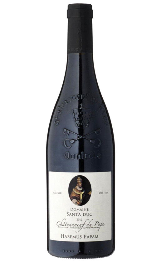 Wine Domaine Santa Duc Habemus Papam Chateauneuf Du Pape 2012