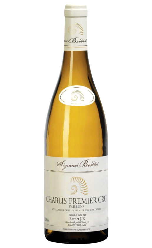 Wine Domaine Seguinot Bordet Chablis Premier Cru Vaillons 2014