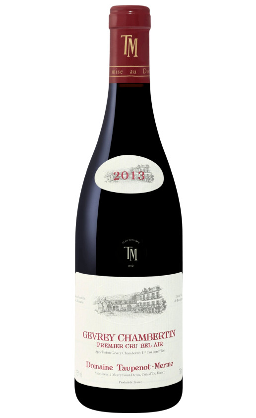 Вино Domaine Taupenot-Merme Gevrey Chambertin Premier Cru Bel Air 2013