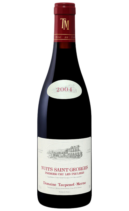 Wine Domaine Taupenot Merme Nuits Saint Georges Premier Cru Les Pruliers 2004