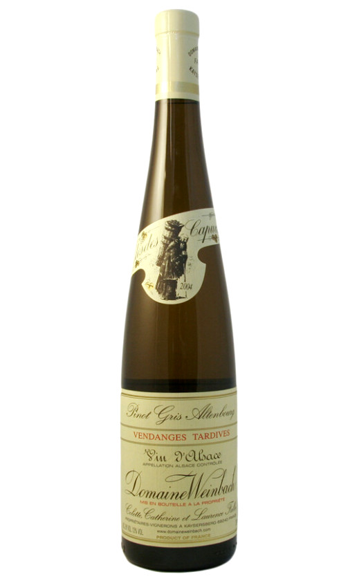 Wine Domaine Weinbach Pinot Gris Altenbourg Vendanges Tardives 2004