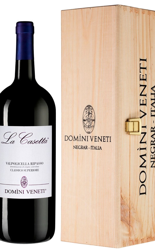 Вино Domini Veneti Valpolicella Classico Superiore La Casetta 2017 wooden box