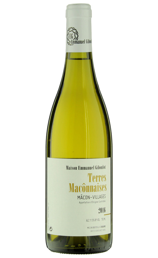 Wine Emmanuel Giboulot Terres Maconnaises Blanc Macon Villages 2016