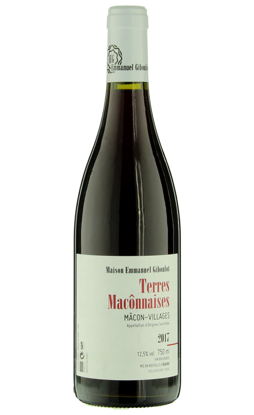 Wine Emmanuel Giboulot Terres Maconnaises Rouge Macon Villages 2017