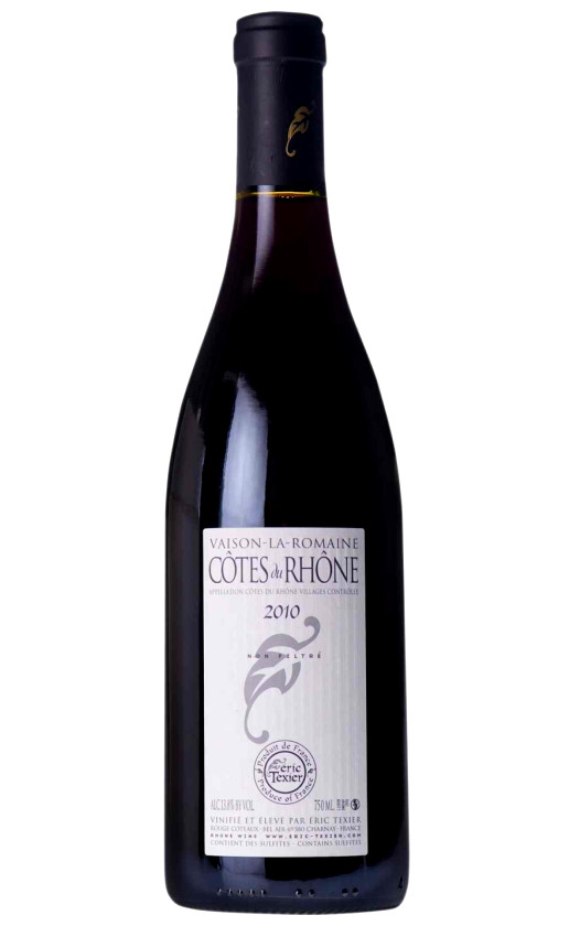 Wine Eric Texier Vaison La Romaine Cotes Du Rhone 2010