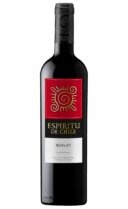 Wine Espiritu De Chile Merlot Semi Dry Valle Central