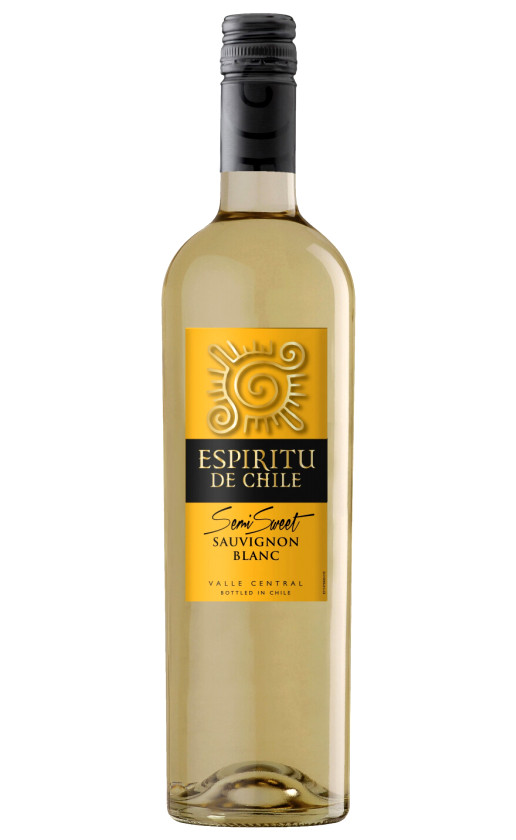 Wine Espiritu De Chile Sauvignon Blanc Semi Sweet Valle Central