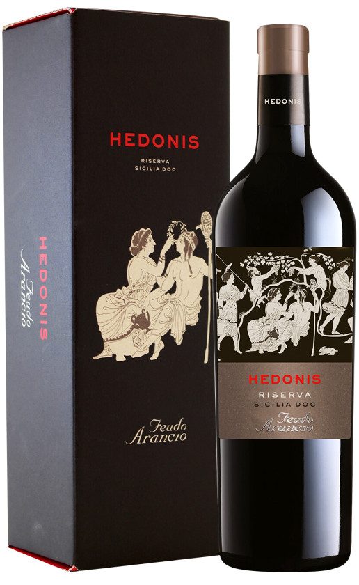 Вино Feudo Arancio Hedonis Nero d'Avola Riserva Sicilia 2015 gift box