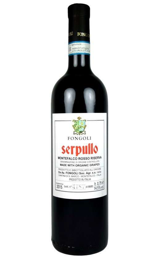 Wine Fongoli Serpullo Montefalco Rosso Riserva Naturale 2015