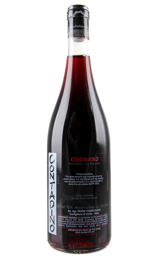 Wine Frank Cornelissen Contadino Etna Rosso 2016