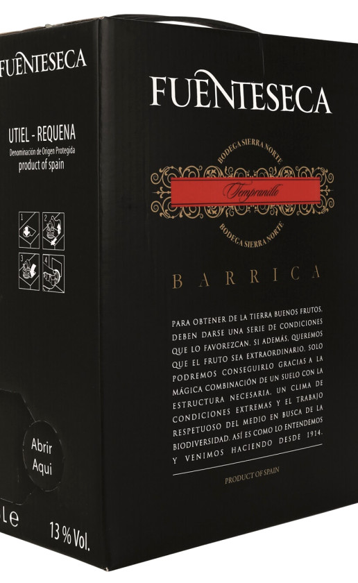 Wine Fuenteseca Tempranillo Utiel Requena Bag In Box