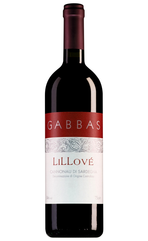 Вино Gabbas Lillove Cannonau di Sardegna 2016