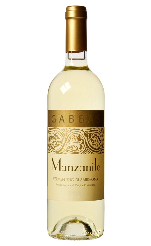 Wine Gabbas Manzanile Vermentino Di Sardegna 2016