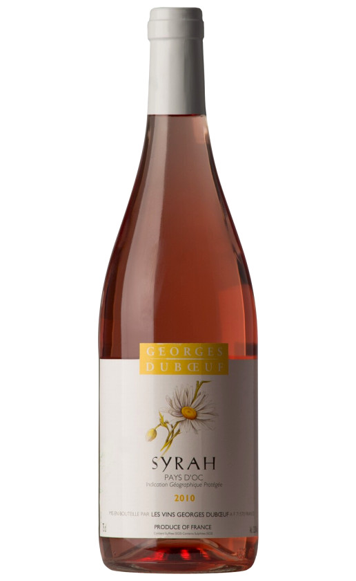 Вино Georges Duboeuf Syrah Rose Vin de Pays d'Oc 2010