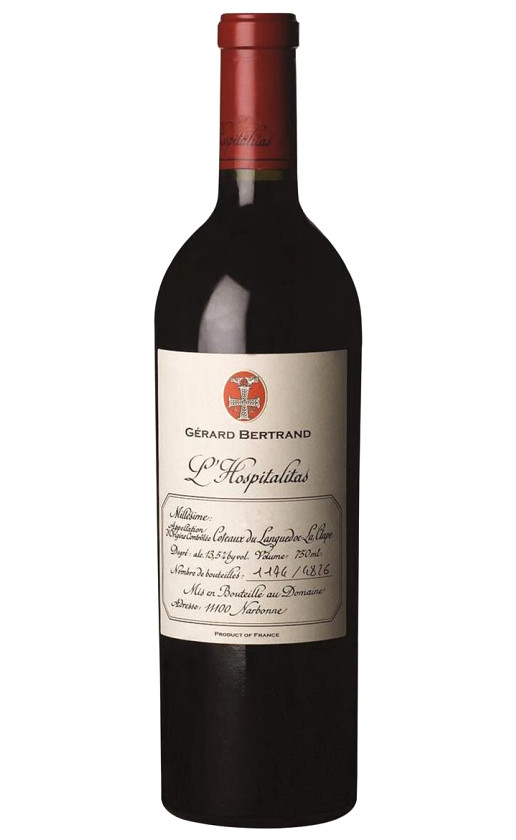 Вино Gerard Bertrand l'Hospitalitas La Clape 2015