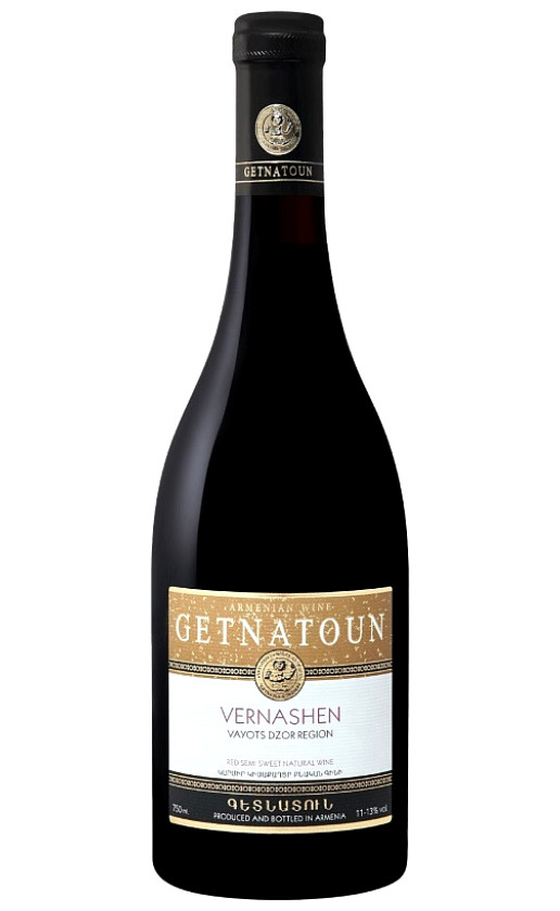 Wine Getnatoun Vernashen Red Semi Sweet