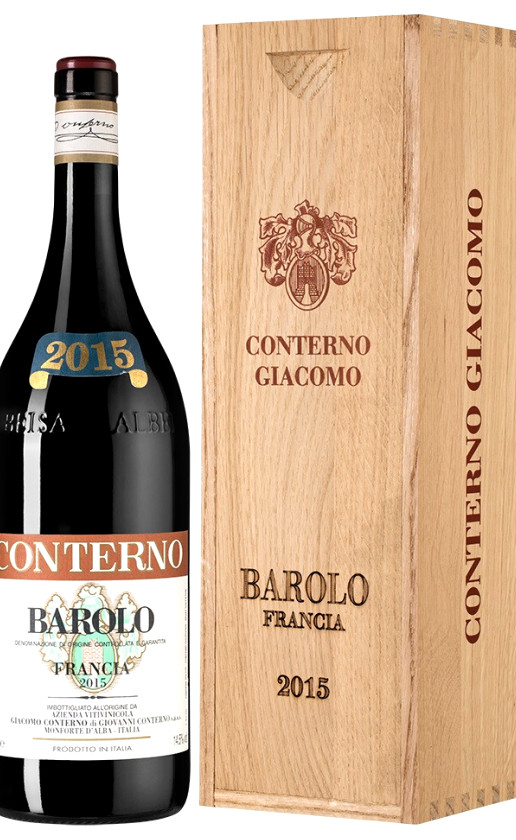 Wine Giacomo Conterno Barolo Francia 2015 Wooden Box