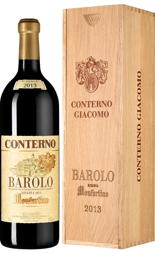 Wine Giacomo Conterno Barolo Riserva Monfortino 2013 Wooden Box