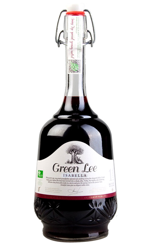 Вино из винограда каберне. Вино "Green Lee" Isabella, 1 л.